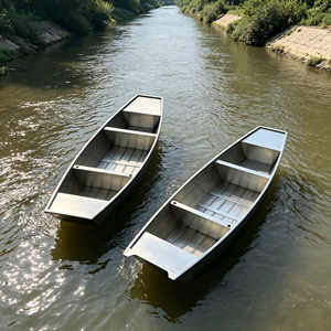 Bateau à fond plat en aluminium River Cleaning Jon Boat 5052, de 2,5 m à 4,5 m, 2,0 mm, pour la pêche, l'aquaculture et les travaux. - Product Image 3