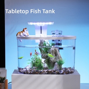 Acquario Ovale in Plastica AquaView 360 Kit per Pesci Tropicali e Betta con Illuminazione LED e Filtro Potente Acquario Trasparente - Product Image 2
