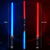 Vente flash - Épée laser pliable 2 en 1 - Ensemble de deux épées lumineuses avec son et lumière pour enfants ou adultes