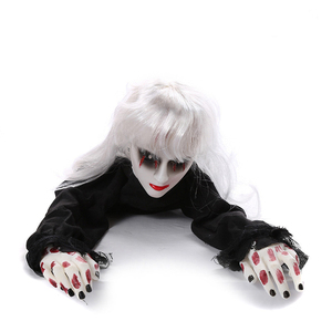 Décoration de jardin d'Halloween DAMAI : Squelette effrayant aux longs cheveux, avec voix horrifique, pour parcs à thème, bars et fêtes d'horreur - Product Image 3