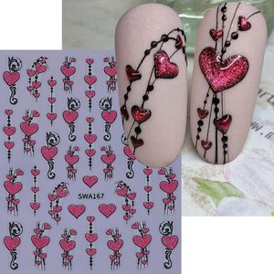 Adhesivos Decorativos para Uñas con Diseño de Corazón Dorado Brillante para el Día de San Valentín, Lazo, Flecha, Luna, Líneas, Estilo Y2K - Product Image 3