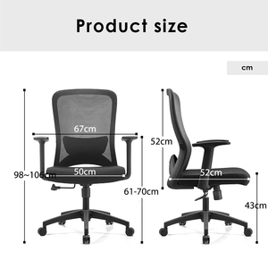 Chất lượng cao giá rẻ lưới Ghế văn phòng nhiệm vụ nặng nề nhân viên bàn giữa trở lại ghế máy tính cho đồ nội thất văn phòng Ergonomic silla oficina - Product Image 4