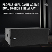 Altavoz Activo Profesional de Dos Vías, Altavoces de Línea de 10 Pulgadas, Sistema de Sonido Amplificado, Resistente al Agua, para Conciertos y Escenarios