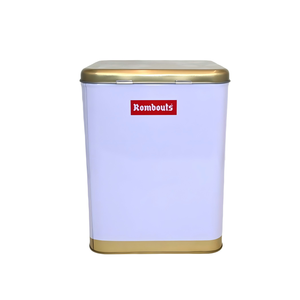Front Drop Down Dispenser Square <b>Tin</b> Can Biscuit Cookie Storage Tinplate Container - Product Image 2