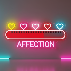 Enseigne néon « Affection », Lampe murale <span class=keywords><strong>LED</strong></span> « Barre de progrès d'amour » pour décoration murale de la Saint-Valentin, enseignes néon personnalisées - Product Image 4