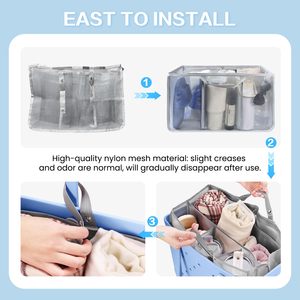 <b>Beach</b> Bag Organizer Inserts for XL Bogg Bag <b>Accessories</b> Original XL Lightweight Mesh Insert Divider Pouch Organizing Rubber Tote - Product Image 6