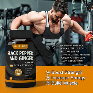 Cápsulas de jengibre y ajo a granel Precio Suplemento alimenticio a base de hierbas 550 mg Cápsulas de pimienta negra y jengibre - Product Image 4
