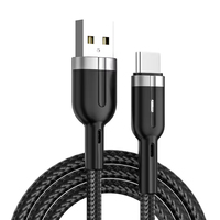 Kabel Data Pengisian Daya USB Otomatis Cerdas 1.2m 3A Berkualitas Tinggi Dengan Indikator LED