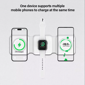 Giá bán buôn 3-in-1 có thể gập lại Magnetic sạc không dây cho điện thoại, đồng hồ và Earbuds cho Apple iPhone - Product Image 4