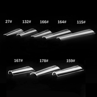 Gelsky C Cure Coffin Gel Nail Tips Boîte à ongles transparente Emballage Xl Soft Gel Tips