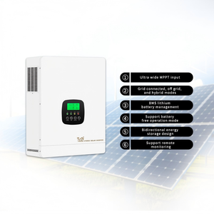 ระบบไฮบริดพลังงานแสงอาทิตย์ 1300W MPPT แบบ On/Off Grid แบตเตอรี่ลิเธียม ช่องต่อ DC/AC 12V  แรงดันไฟฟ้าขาเข้า 220V-240V ประสิทธิภาพ 94% สำหรับใช้ในบ้าน พร้อมหน้าจอ LCD รุ่น KY-HSI01 1. ความถี่สูง - Product Image 1