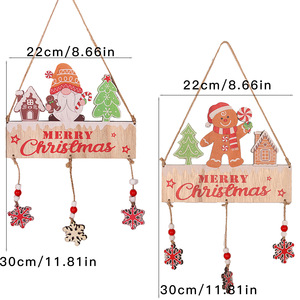 Merry Christmas Dwarf Door Sign <b>Gingerbread</b> <b>Man</b> Wooden Christmas Tree Hanging Pendant for Home & Party <b>Decor</b> - Product Image 6