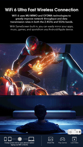 Hy800 Chiếu Thông Minh <span class=keywords><strong>Mini</strong></span> Xách Tay Android <span class=keywords><strong>3D</strong></span> 4K Android 11.0 Wifi Xách Tay 1080P Rạp Hát Tại Nhà Nhỏ LCD Máy Chiếu - Product Image 6