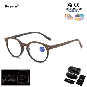 Boyarn - <span class=keywords><strong>Gafas</strong></span> <span class=keywords><strong>de</strong></span> Lectura Correctivas Unisex con Marco Redondo <span class=keywords><strong>de</strong></span> PC, Bloqueo <span class=keywords><strong>de</strong></span> Luz Azul, para <span class=keywords><strong>Presbicia</strong></span>, para Hombre y Mujer - Product Image 4