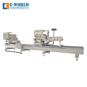 Scie à découper CNC à double tête Eworld PLC, haute précision numérique, pour la fabrication de fenêtres et de portes en profilés aluminium - Product Image 1