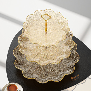 <span class=keywords><strong>Piatto</strong></span> in Plastica PET di Alta Qualità Ecologico a 3 Strati con Bordo Dorato di Lusso <span class=keywords><strong>per</strong></span> Casa, Compleanni, Matrimoni, Dessert, Frutta e Snack - Product Image 1