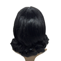 Perruque courte pour femme, coupe pixie, couleur violette, texture douce, ondulations naturelles, perruque synthétique avec frange libre transparente, pour un usage quotidien ou pour les fêtes
