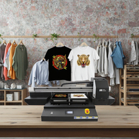 Imprimante à jet d'encre pour t-shirts DTG à impression 3D automatique A2 de conception nouvelle pour les petites entreprises, 2400 dpi, double palette, deux I1600 pour les vêtements