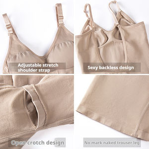 Body Gainant Personnalisé Dos Nu pour <span class=keywords><strong>Femme</strong></span> Effet Remonte-Fesses Contrôle du Ventre Sans Couture et Respirant en Nylon pour Adultes - Product Image 4