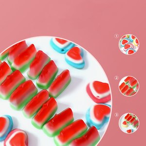 Nouveauté : Bonbons gélifiés Halal en forme de hamburger, saveur fruitée sucrée et acidulée, bonbons mous en forme de burger, sucettes gélifiées - Product Image 5