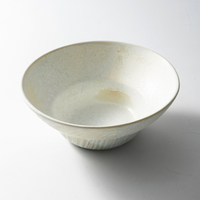 Bol à ramen en céramique personnalisé avec logo, fabriqué en Chine, 8 pouces, blanc crème, assiettes en porcelaine durables pour la décoration de mariage et de fête du thé
