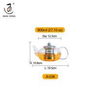 Bouilloire en verre borosilicate résistant à la chaleur de haute qualité Dian Tong, théières avec infuseurs, chauffe-thé, théière à col de cygne personnalisée, portable