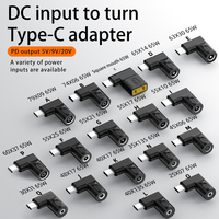 Adaptateur de charge rapide en gros PD 65W Type C vers DC, connecteurs convertisseurs 7909 7406 6330 5525 5510 pour ordinateur portable PC