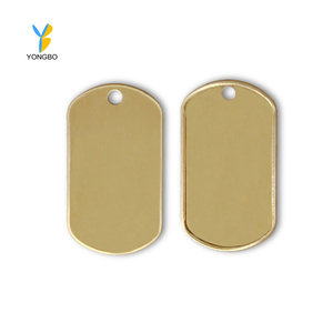 Sản phẩm mới Brass Dog Tag vàng thời trang đồng ID Tên tấm Dog Tag - Product Image 1
