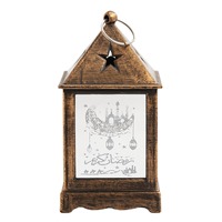 Lanterne LED de Noël et du Ramadan en plastique et verre, réutilisable, durable, de qualité supérieure, pour la vente en gros, lumière décorative de nuit
