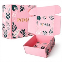 Boîte à vêtements rose, boîte en carton ondulé personnalisée, boîte d'expédition pliable pour vêtements, lingerie, coffret cadeau
