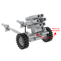 MOC5025 Serie Militar Segunda Guerra Mundial Modelo de Obús Múltiple Arma Bloques de Construcción Educativos Regalos Creativos Juguetes para Niños 81 Piezas