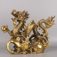 Pur cuivre Fulu Longsheng Xiaolong meubles bureau cuivre Dragon décoration wulou groupe Dragon statue
