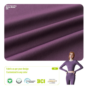 Tissu double en nylon/élasthanne/rayonne/modal, non irritant, extensible et durable, pour <span class=keywords><strong>sous</strong></span>-vêtements/pyjamas, échantillonnage - Product Image 1
