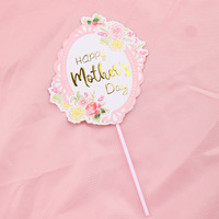 Neuheit Muttertags-Deko: Rosa Quadratische Camilla Marken-Kuchendekoration, Papier-Topper für Partys