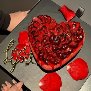 ของตกแต่งเค้กอะคริลิครูปหัวใจน้ำผึ้งและความหวาน รักคุณ ขนาด 6.5 ม. 9.5 ม. สำหรับวันวาเลนไทน์และวันเกิด - Product Image 3