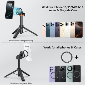 Vrig MG-24 Điện Thoại <span class=keywords><strong>Tripod</strong></span> Núi Xách Tay Từ Hợp Kim Nhôm Điện Thoại Chủ 1/4 Inch Tùy Chỉnh Chủ Đề Cho Iphone Điện Thoại <span class=keywords><strong>Android</strong></span> - Product Image 2