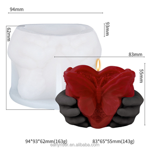 Đầu Riser Nến Khuôn Giữ Tình Yêu Trong Tay Valentine Của Ngày Nhựa Đúc Silicone Khuôn Cho Tự Làm Hương Liệu Nến Sáp - Product Image 4