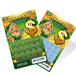 Professional High Security Print Scratch Cards With UV Invisible Ink and Sequential Number The Blonde Woman Lottery Card - Product Image 2