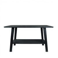 Table console rectangulaire gonflable en teck recyclé Gubuk Bali, design moderne minimaliste, écologique, meubles de salon