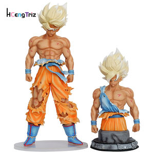Figura de Doble Cuerpo Dañado en Batalla de Super Saiyan Goku DBZ, Anime Japonés, Bolas de Dragón, Regalo Coleccionable Hecho de PVC, 42cm - Product Image 1