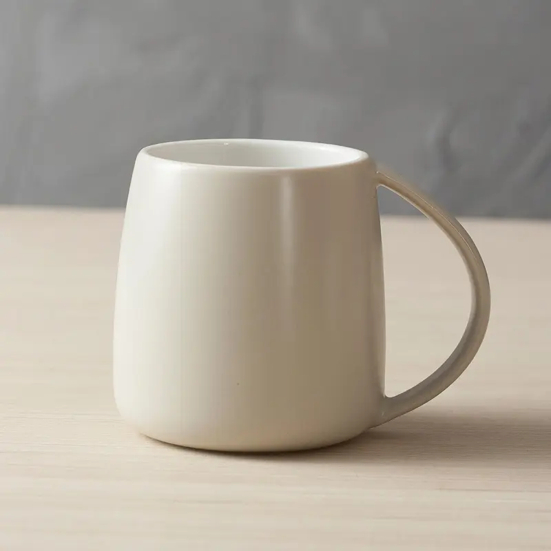 Manufacture Wholesale Porcelain Customised Printed Blank Metal Handle Brown Coffee Cup Matte Porcelain Or Ceramic Mugs
