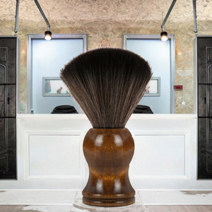 Brocha de afeitar Maclura de cerdas de jabalí con mango de madera, herramienta reutilizable para el afeitado y cuidado personal masculino - Product Image 3