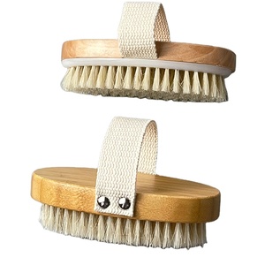 OEM/ODM Natural Vegan Sisal Cerdas Simples Escova De Banho De Bambu De Madeira com Design De Logotipo para A Pele Seca Spa Uso Do Banheiro - Product Image 1