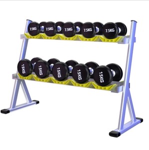 ONESTARSPORTS Black Dumbbell Rack 3 Gym Plates Stand Fitness Equipment <strong>Weight</strong> Lifting <strong>Storage</strong> - Product Image 5