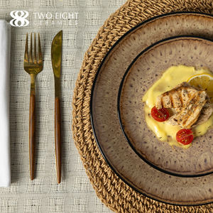 Ensemble de vaisselle en céramique de luxe turque kit d'assiette et de tasse marocaine au design moderne avec bols stockés sûrs pour le congélateur - Product Image 6