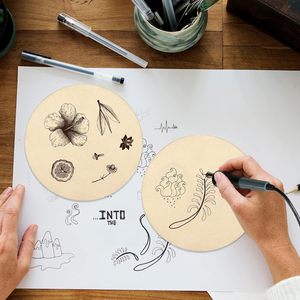 Paulownia Wood Round Coasters Base 8.5 In For DIY Crafts Home Decor Handmade Wooden Craft Supplies - Product Image 3