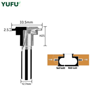 Outils de travail du bois YUFU, couteau en diamant pour verre, diamètre du manche 12,7 mm, HRC65, compatible avec les machines de fraisage et de gravure conventionnelles, OEM
