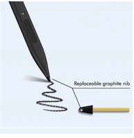 Stylet magnétique pour Microsoft Surface Matériau métallique en aluminium capacitif actif de niveau 4096