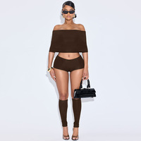 2025 nouveautés à la mode vêtements pour femmes populaire 3 pièces Mini Shorts pantalon ensemble longueur au genou coupe ajustée décontracté solide pour l'été