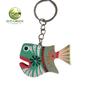 Decoración de madera para el hogar, regalo de empresa, decoración y regalo navideño, llavero de animal de madera, decoración artesanal vietnamita, tallado DIY - Product Image 1